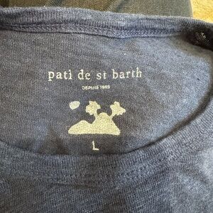 Saint Barth French West Indies men Blue Short Sleeve Tee